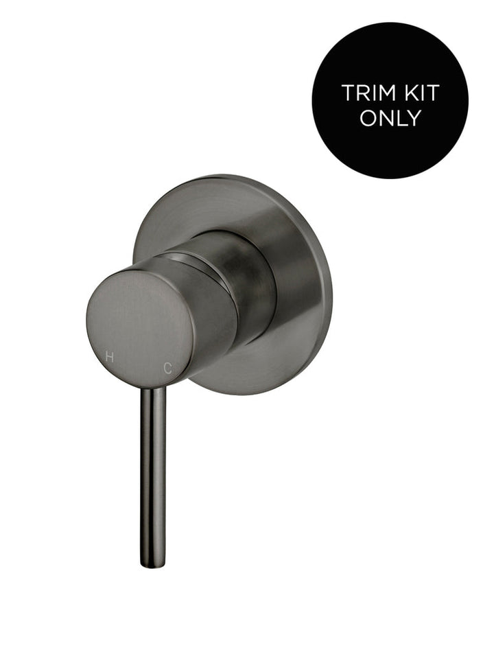Round Wall Mixer Trim Kit (In-Wall Body Not Included) — Shadow Gunmetal, Shower Mixers