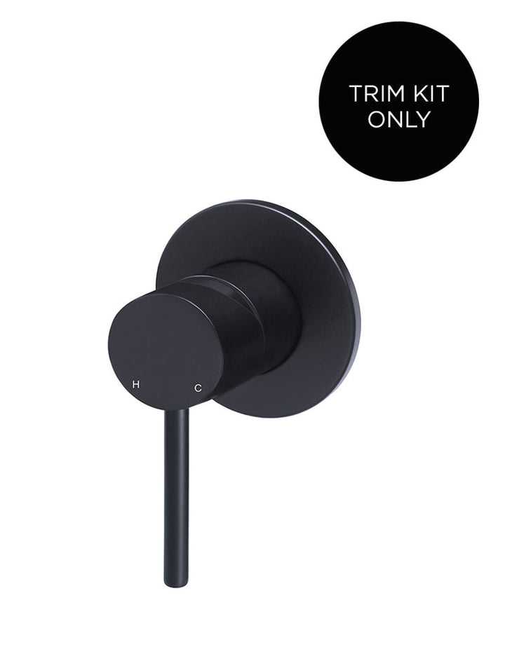 Round Wall Mixer Trim Kit (In-Wall Body Not Included) — Matte Black, Shower Mixers