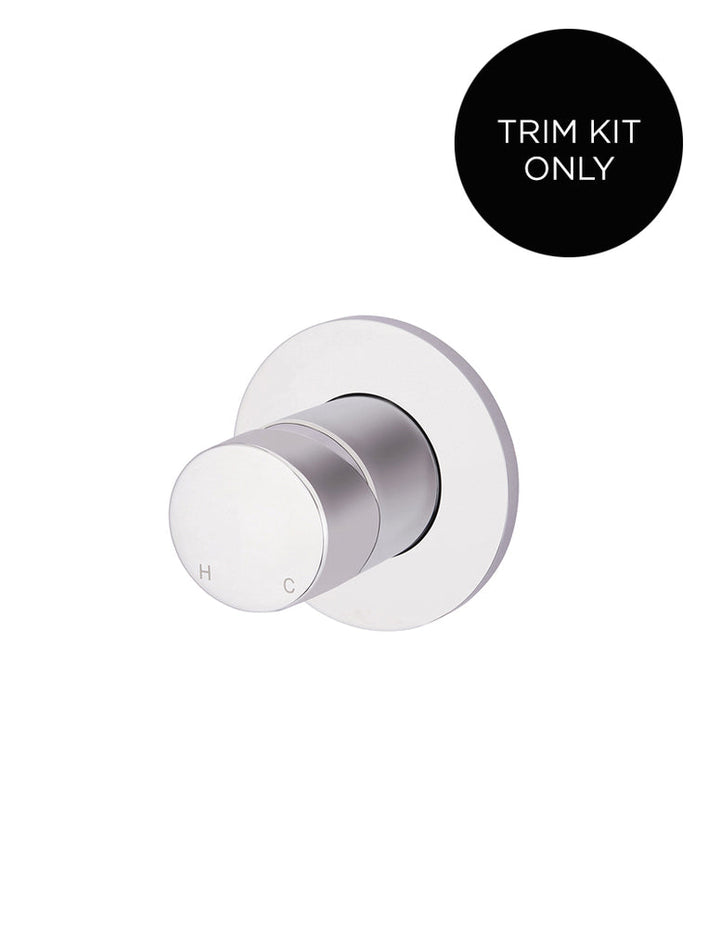 Round Wall Mixer Pinless Handle Trim Kit (In-Wall Body Not Included) — Polished Chrome, Shower Mixers