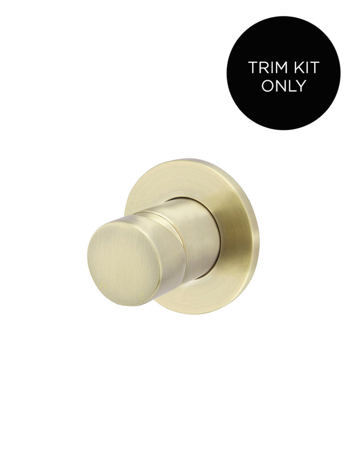Round Wall Mixer Pinless Handle Trim Kit (In-Wall Body Not Included) — PVD Tiger Bronze, Shower Mixers