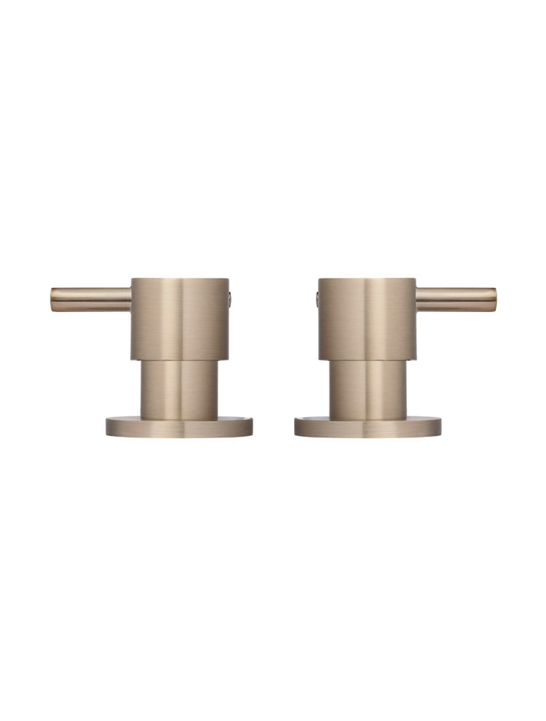 Round Quarter Turn Wall Top Assemblies - Champagne