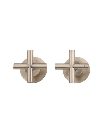 Round Cross Handle Jumper Valve Wall Top Assemblies - Champagne