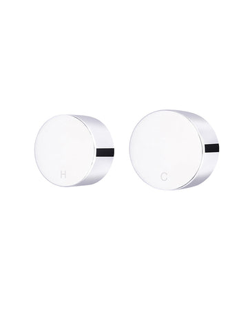 Meir Circular Wall Taps - Chrome