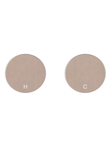 Meir Circular Wall Taps - Champagne