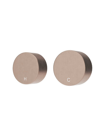 Meir Circular Wall Taps - Champagne