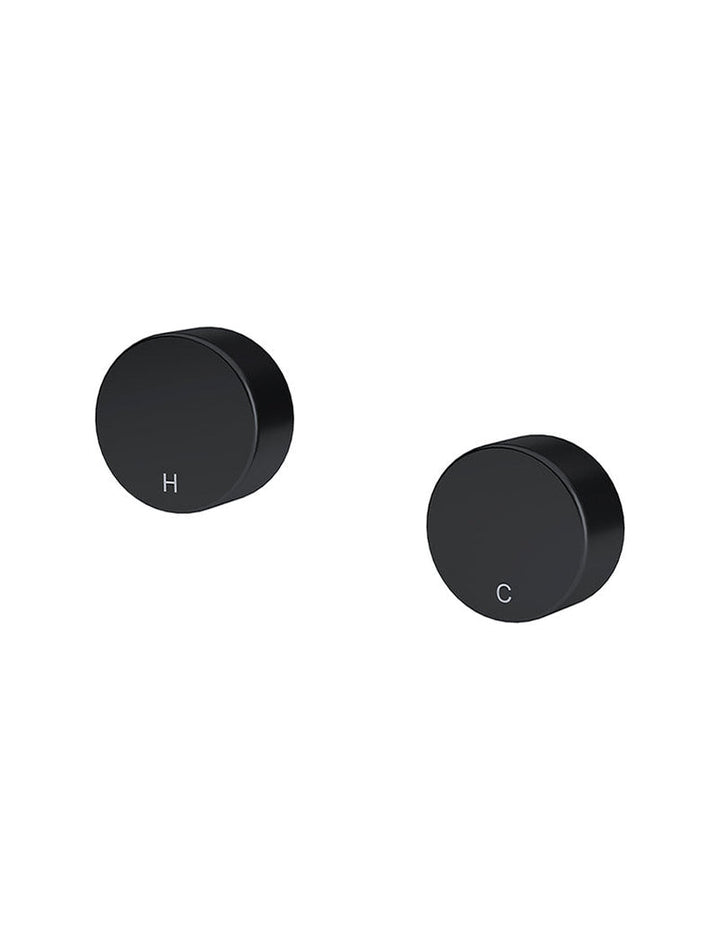 Meir Circular Wall Taps - Wall Basin Mixer — Matte Black, Wall Taps & Top Assemblies