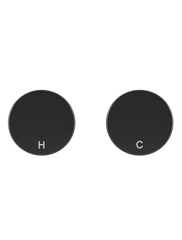 Meir Circular Wall Taps - Matte Black