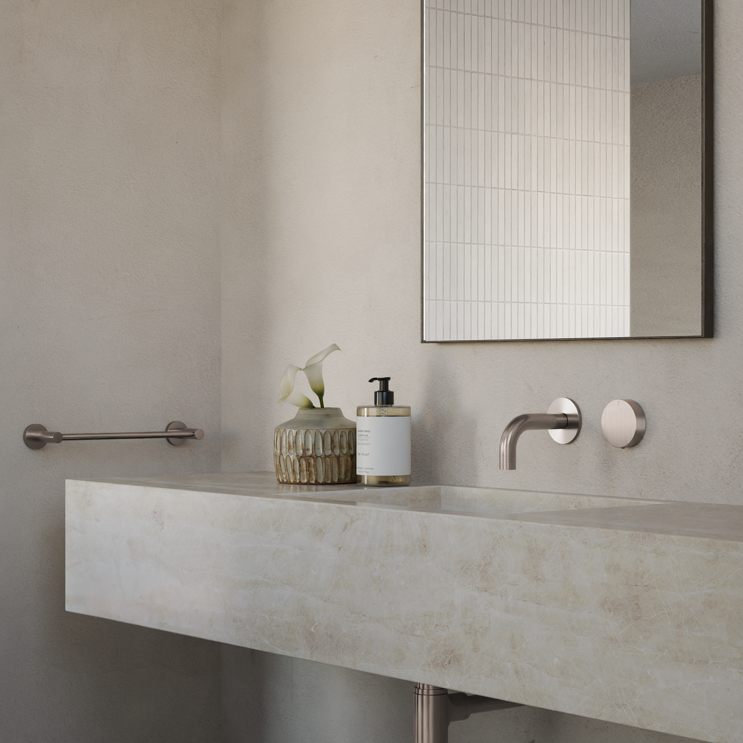 Progressive mixer (in-wall body and Trim set) - Champagne
