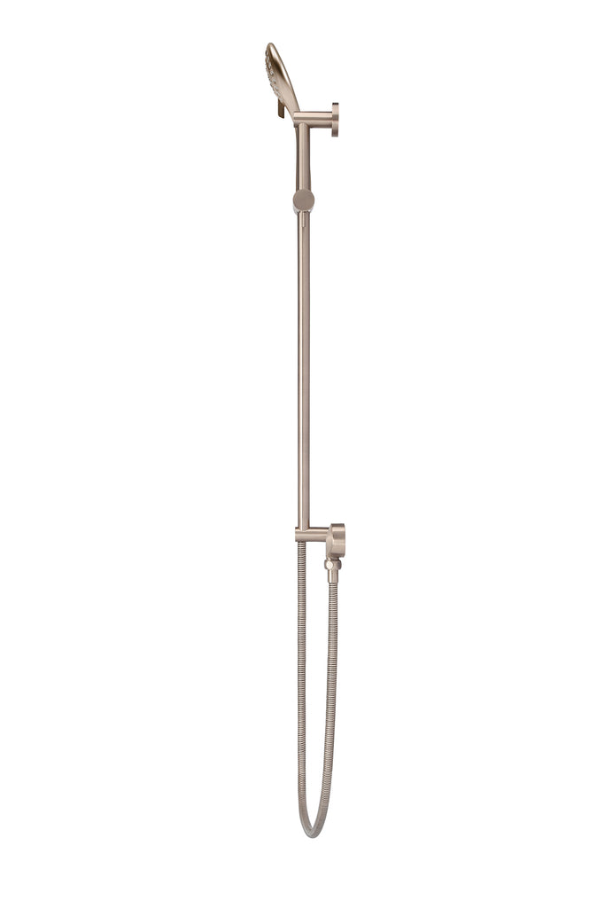 ROUND THREE FUNCTION HAND SHOWER ON RAIL COLUMN