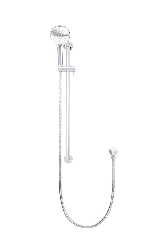 ROUND THREE FUNCTION HAND SHOWER ON RAIL COLUMN
