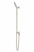 Round Three Function Hand Shower on Rail Column — PVD Brushed Nickel, Brushed Nickel, Hand Held Showers