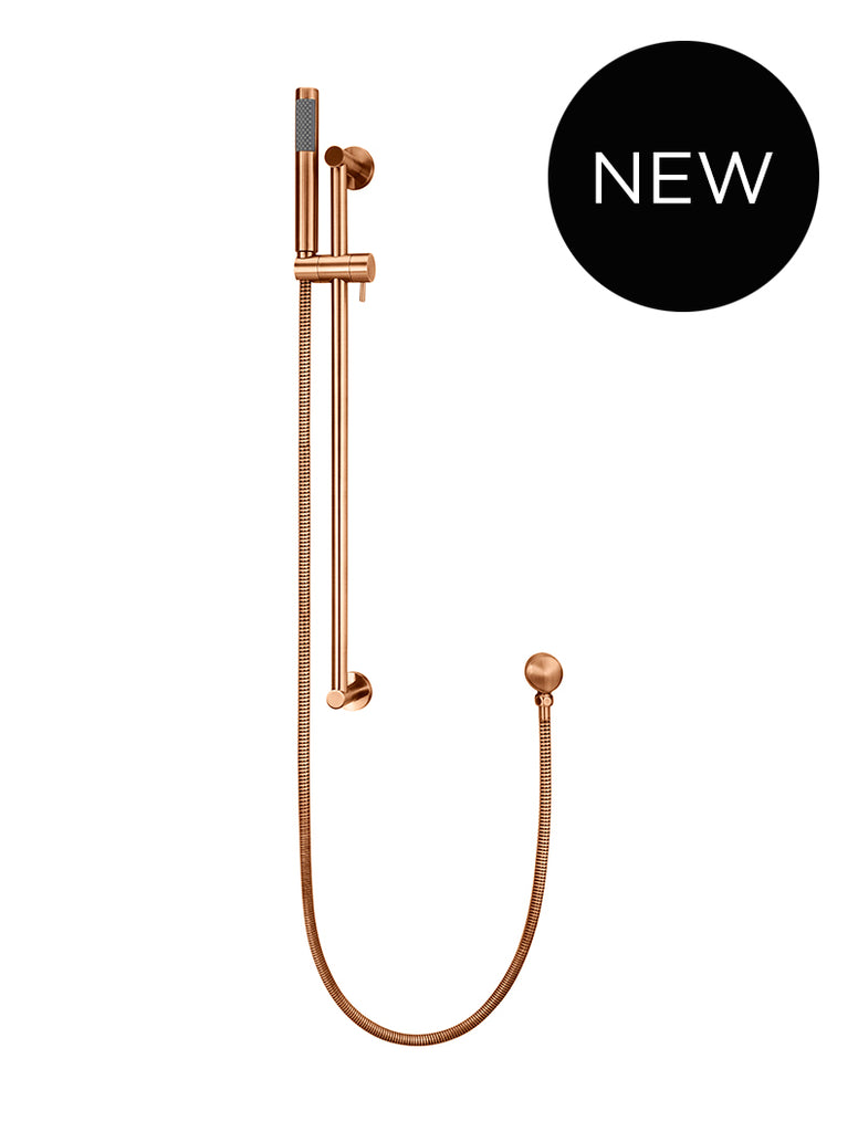 ROUND HAND SHOWER ON RAIL COLUMN