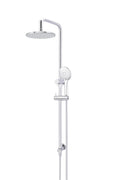 ROUND COMBINATION SHOWER RAIL 200MM ROSE, THREE FUNCTION HAND SHOWER POLISHED CHROME