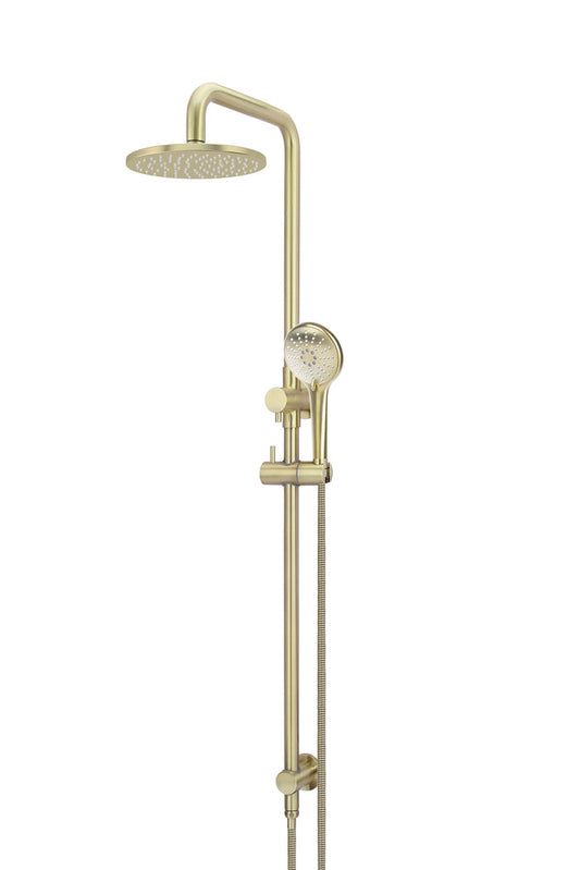 ROUND COMBINATION SHOWER RAIL 200MM ROSE, THREE FUNCTION HAND SHOWER