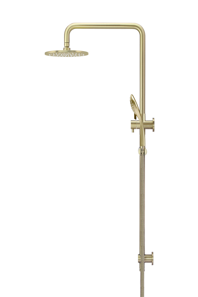 ROUND COMBINATION SHOWER RAIL 200MM ROSE, THREE FUNCTION HAND SHOWER