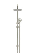 ROUND COMBINATION SHOWER RAIL, 200MM ROSE, THREE-FUNCTION HAND SHOWER PVD BRUSHED NICKEL