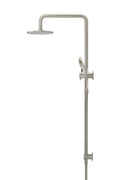 ROUND COMBINATION SHOWER RAIL, 200MM ROSE, THREE-FUNCTION HAND SHOWER PVD BRUSHED NICKEL