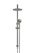 ROUND COMBINATION SHOWER RAIL, 200MM ROSE, THREE-FUNCTION HAND SHOWER SHADOW GUNMETAL