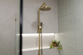 ROUND COMBINATION SHOWER RAIL, 200MM ROSE, SINGLE FUNCTION HAND SHOWER
