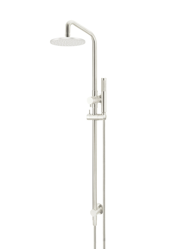 ROUND COMBINATION SHOWER RAIL, 200MM ROSE, SINGLE FUNCTION HAND SHOWER