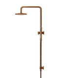 ROUND COMBINATION SHOWER RAIL, 200MM ROSE, SINGLE FUNCTION HAND SHOWER