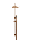 ROUND COMBINATION SHOWER RAIL, 200MM ROSE, SINGLE FUNCTION HAND SHOWER