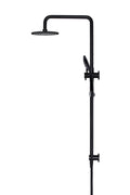 ROUND COMBINATION SHOWER RAIL 200MM ROSE, THREE FUNCTION HAND SHOWER MATTE BLACK
