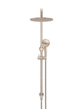 ROUND COMBINATION SHOWER RAIL 300MM ROSE, THREE FUNCTION HAND SHOWER