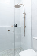 ROUND COMBINATION SHOWER RAIL, 300MM ROSE, SINGLE FUNCTION HAND SHOWER