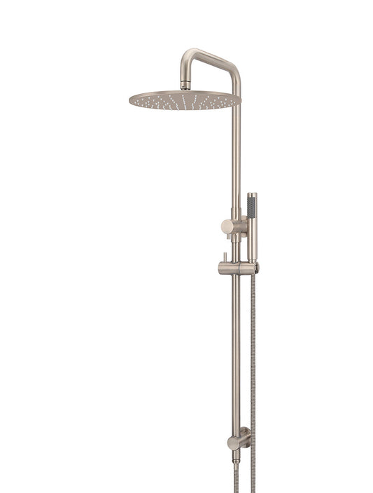 ROUND COMBINATION SHOWER RAIL, 300MM ROSE, SINGLE FUNCTION HAND SHOWER