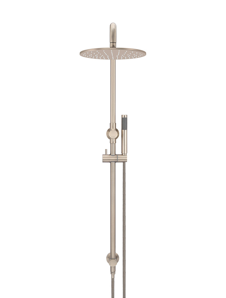 ROUND COMBINATION SHOWER RAIL, 300MM ROSE, SINGLE FUNCTION HAND SHOWER