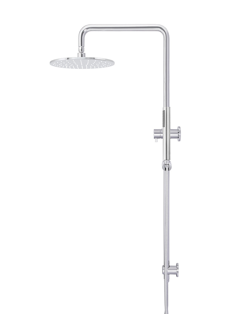 ROUND COMBINATION SHOWER RAIL, 300MM ROSE, SINGLE FUNCTION HAND SHOWER