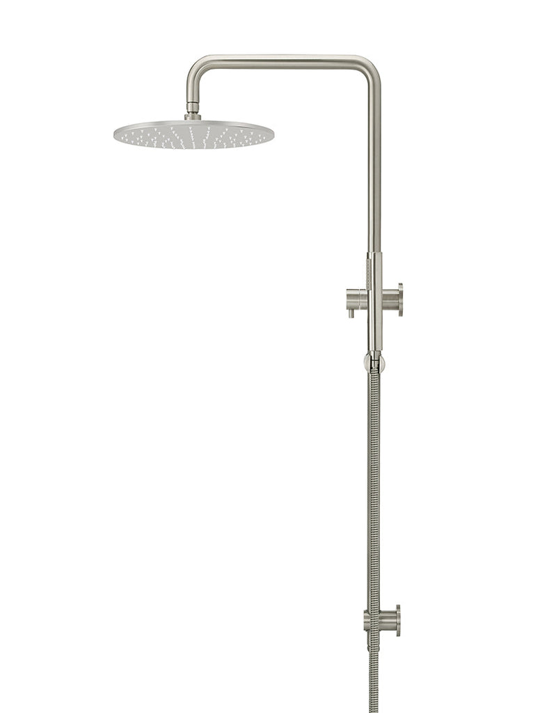 ROUND COMBINATION SHOWER RAIL, 300MM ROSE, SINGLE FUNCTION HAND SHOWER