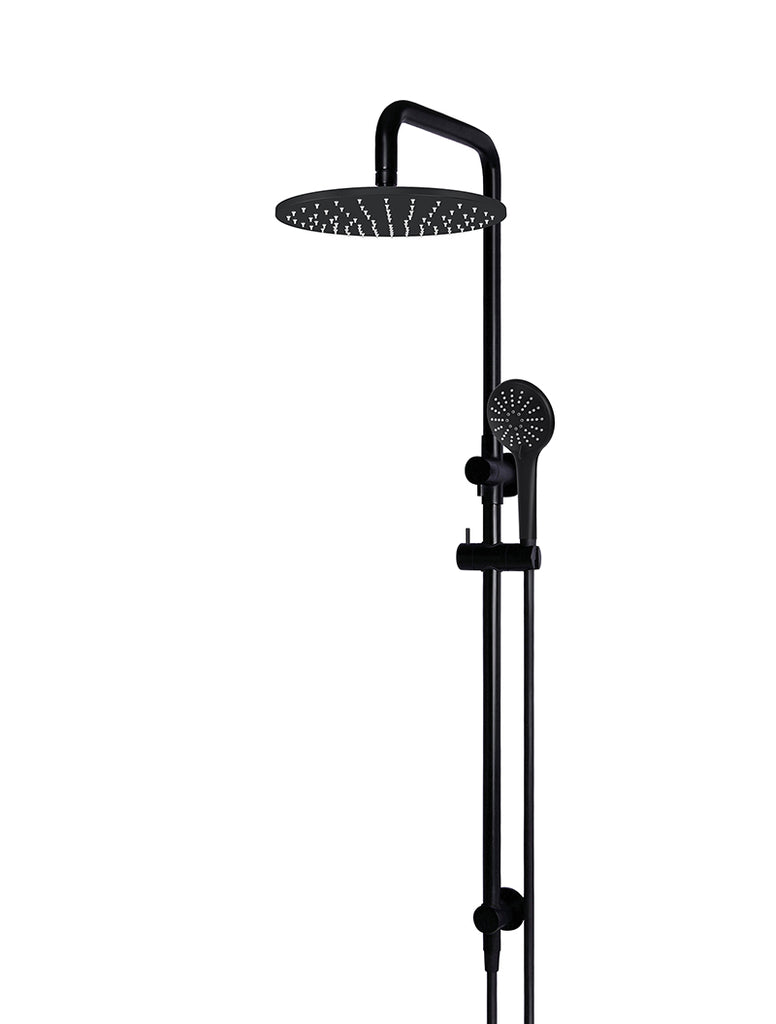 ROUND COMBINATION SHOWER RAIL 300MM ROSE, THREE FUNCTION HAND SHOWER MATTE BLACK