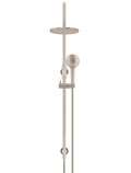ROUND GOOSENECK SHOWER SET WITH 200MM ROSE, THREE-FUNCTION HAND SHOWER