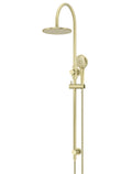 ROUND GOOSENECK SHOWER SET WITH 200MM ROSE, THREE-FUNCTION HAND SHOWER