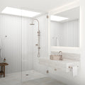 ROUND GOOSENECK SHOWER SET WITH 200MM ROSE, SINGLE-FUNCTION HAND SHOWER