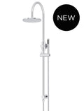 ROUND GOOSENECK SHOWER SET WITH 200MM ROSE, SINGLE-FUNCTION HAND SHOWER