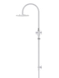 ROUND GOOSENECK SHOWER SET WITH 200MM ROSE, SINGLE-FUNCTION HAND SHOWER