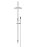 ROUND GOOSENECK SHOWER SET WITH 200MM ROSE, SINGLE-FUNCTION HAND SHOWER