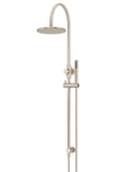 ROUND GOOSENECK SHOWER SET WITH 200MM ROSE, SINGLE-FUNCTION HAND SHOWER