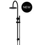 ROUND GOOSENECK SHOWER SET WITH 200MM ROSE, SINGLE-FUNCTION HAND SHOWER