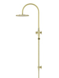 ROUND GOOSENECK SHOWER SET WITH 200MM ROSE, SINGLE-FUNCTION HAND SHOWER