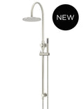 ROUND GOOSENECK SHOWER SET WITH 200MM ROSE, SINGLE-FUNCTION HAND SHOWER