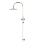 ROUND GOOSENECK SHOWER SET WITH 200MM ROSE, SINGLE-FUNCTION HAND SHOWER