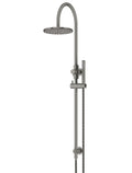ROUND GOOSENECK SHOWER SET WITH 200MM ROSE, SINGLE-FUNCTION HAND SHOWER
