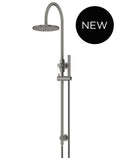 ROUND GOOSENECK SHOWER SET WITH 200MM ROSE, SINGLE-FUNCTION HAND SHOWER