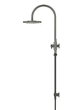ROUND GOOSENECK SHOWER SET WITH 200MM ROSE, SINGLE-FUNCTION HAND SHOWER