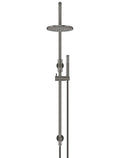 ROUND GOOSENECK SHOWER SET WITH 200MM ROSE, SINGLE-FUNCTION HAND SHOWER