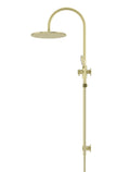 ROUND GOOSENECK SHOWER SET WITH 300MM ROSE, THREE-FUNCTION HAND SHOWER